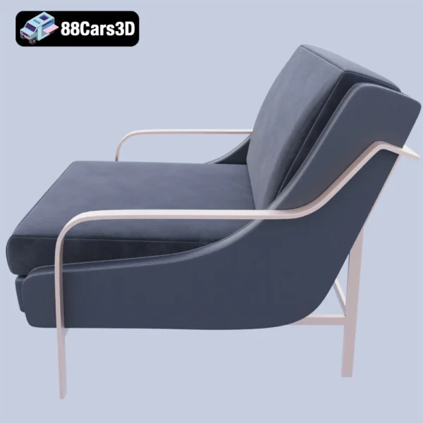 Halden-002 Halden Chair – Modern Accent Chair 3D Model