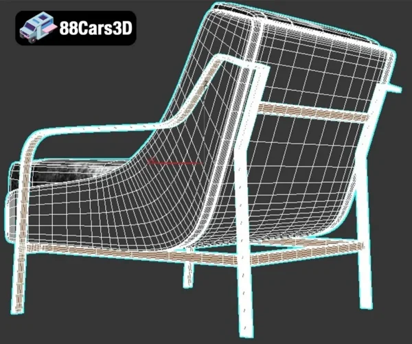 Halden-006 Halden Chair – Modern Accent Chair 3D Model