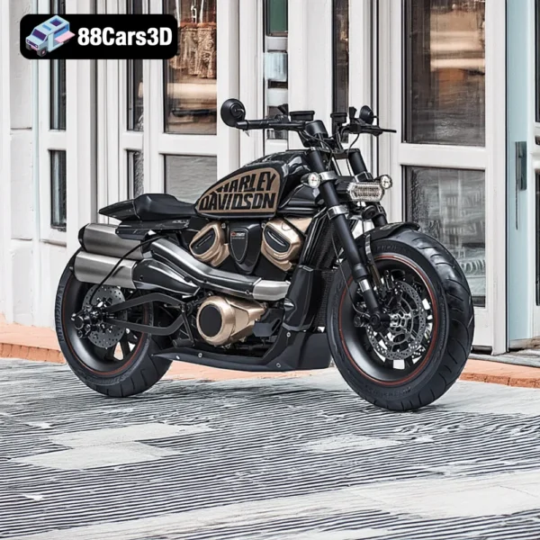 Harley-Davidson Sportster S – Modern Cruiser Motorcycle 3D Model
