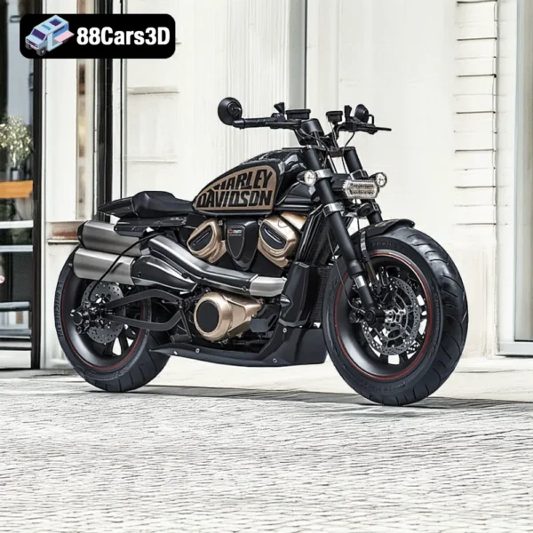 Harley-Davidson Sportster S – Modern Cruiser Motorcycle 3D Model