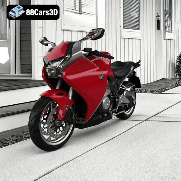 Honda_VFR_1200 2 Honda VFR 1200 – Sport Touring Motorcycle 3D Model