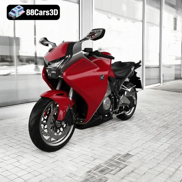 Honda_VFR_1200 6 Honda VFR 1200 – Sport Touring Motorcycle 3D Model