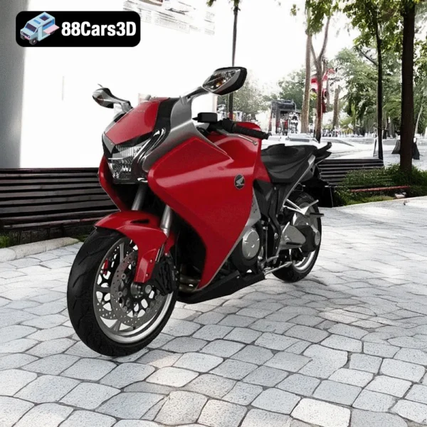 Honda_VFR_1200 8 Honda VFR 1200 – Sport Touring Motorcycle 3D Model