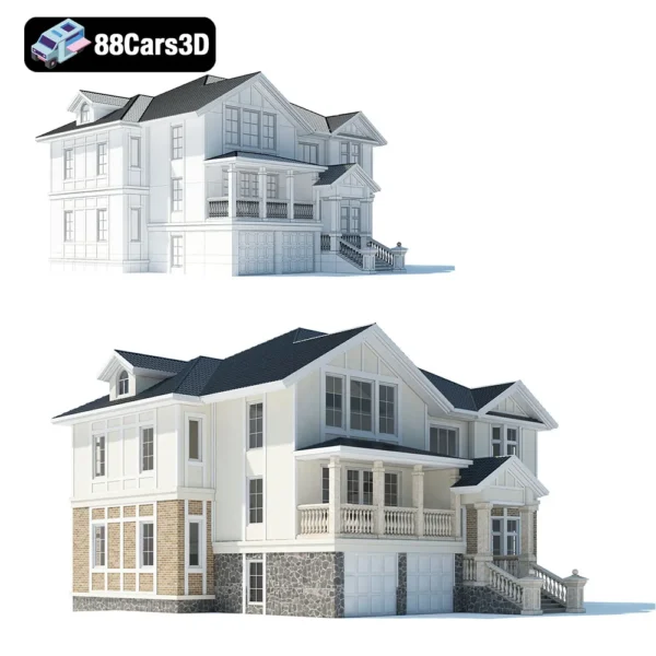 Image_003 Cottage 2 – Modern Cottage House 3D Model