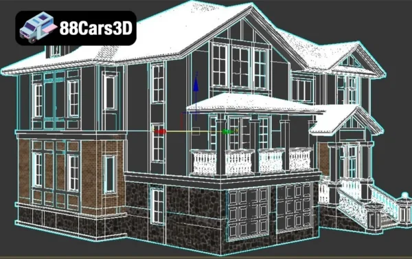 Image_005 Cottage 2 – Modern Cottage House 3D Model