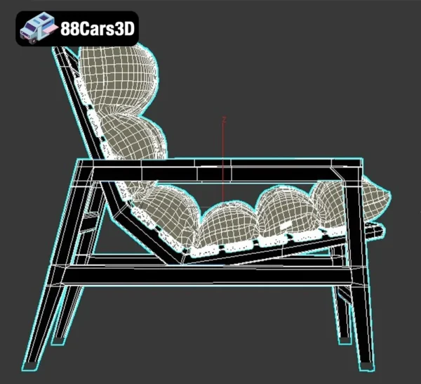 Ipanema Poliform 2021 – Contemporary Lounge Chair 3D Model