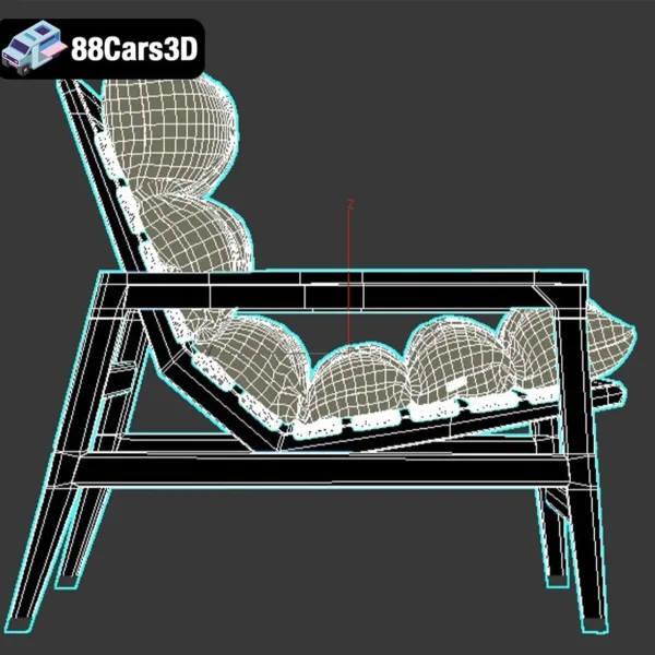 Ipanema Poliform 2021 – Contemporary Lounge Chair 3D Model