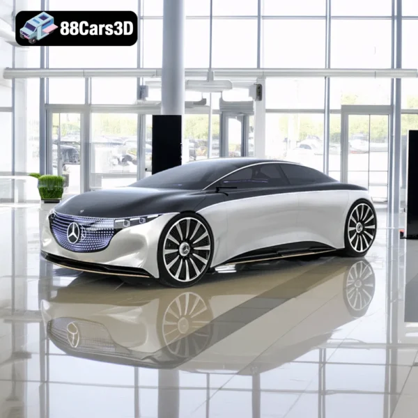 Mercedes Vision EQS – Futuristic Electric Luxury Sedan 3D Model