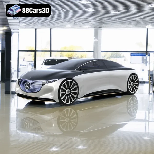 Mercedes Vision EQS – Futuristic Electric Luxury Sedan 3D Model