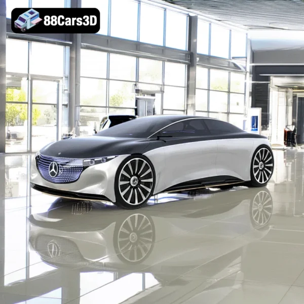 Mercedes Vision EQS – Futuristic Electric Luxury Sedan 3D Model