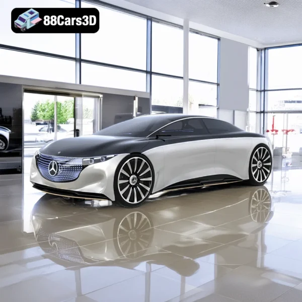 Mercedes Vision EQS – Futuristic Electric Luxury Sedan 3D Model