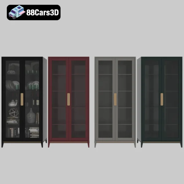 MetnerDexterCabinet-001 Metner Dexter Cabinet – Modern Wooden Storage Unit 3D Model