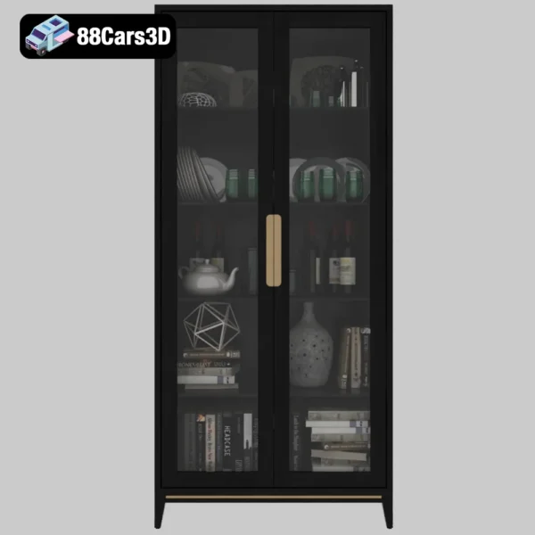 MetnerDexterCabinet-003 Metner Dexter Cabinet – Modern Wooden Storage Unit 3D Model