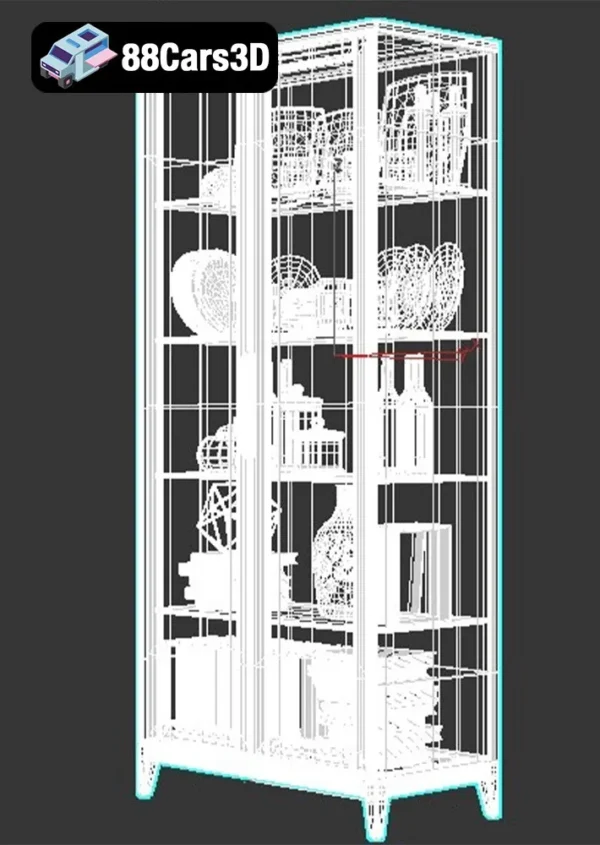 MetnerDexterCabinet-006 Metner Dexter Cabinet – Modern Wooden Storage Unit 3D Model