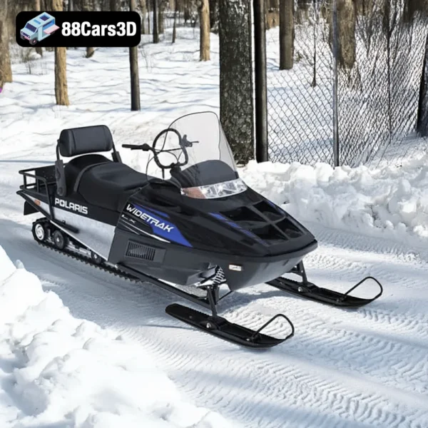 Polaris Widetrak Snowmobile – Utility Sled 3D Model
