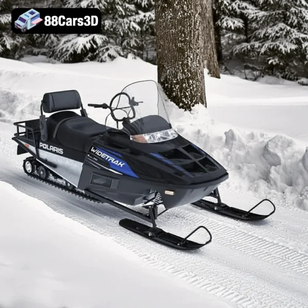 Polaris Widetrak Snowmobile – Utility Sled 3D Model