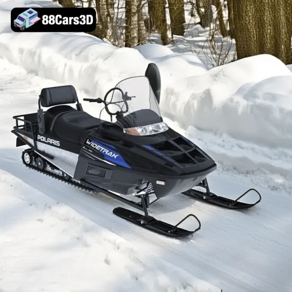 Polaris Widetrak Snowmobile – Utility Sled 3D Model