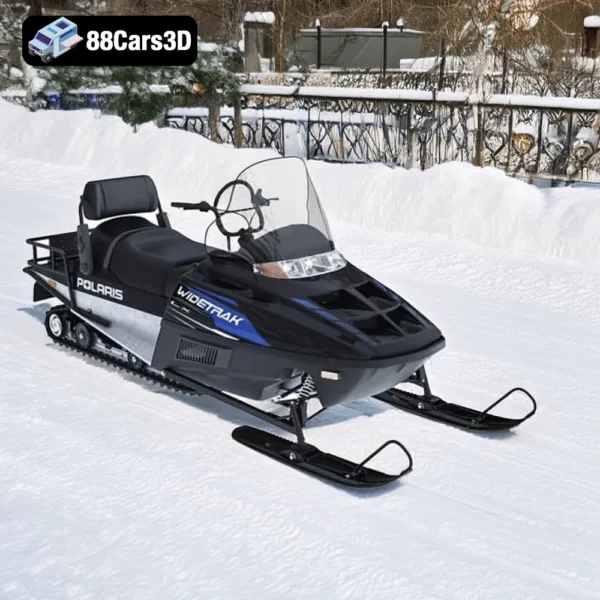 Polaris Widetrak Snowmobile – Utility Sled 3D Model