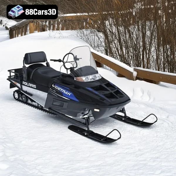 Polaris Widetrak Snowmobile – Utility Sled 3D Model