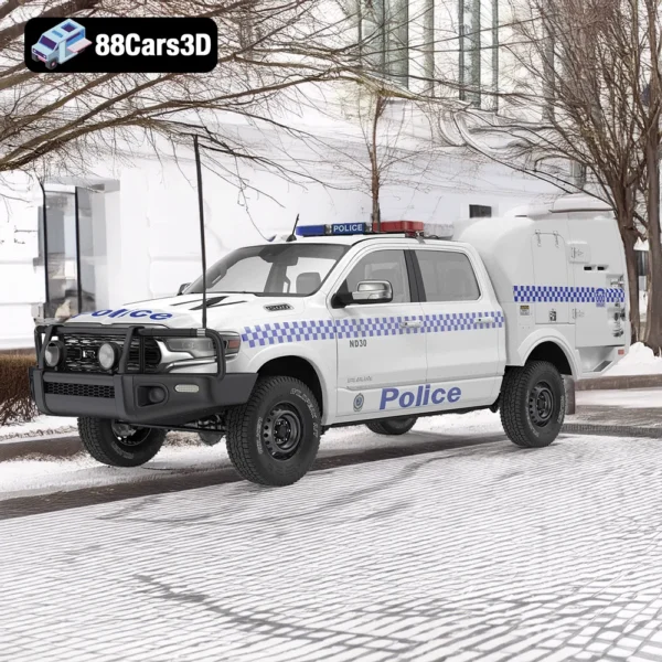 Police Paddy Wagon Dodge RAM 1500 3D Model