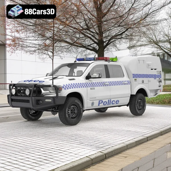 Police Paddy Wagon Dodge RAM 1500 3D Model