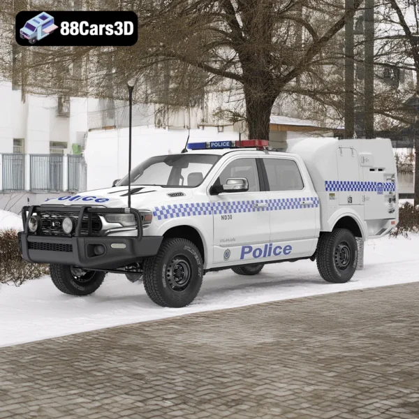 Police Paddy Wagon Dodge RAM 1500 3D Model