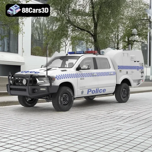 Police Paddy Wagon Dodge RAM 1500 3D Model