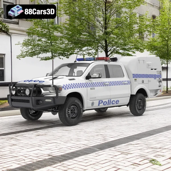 Police Paddy Wagon Dodge RAM 1500 3D Model