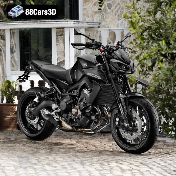 YAMAHA_MT-09_Tracer 3 YAMAHA MT-09 Tracer – Sport Touring Motorcycle 3D Model