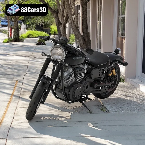 Yamaha 950r Black 3d model 1 Yamaha 950R Black – Classic Performance Motorcycle 3D Model