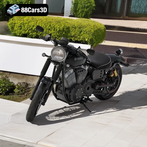Yamaha 950r Black 3d model 2 Yamaha 950R Black – Classic Performance Motorcycle 3D Model