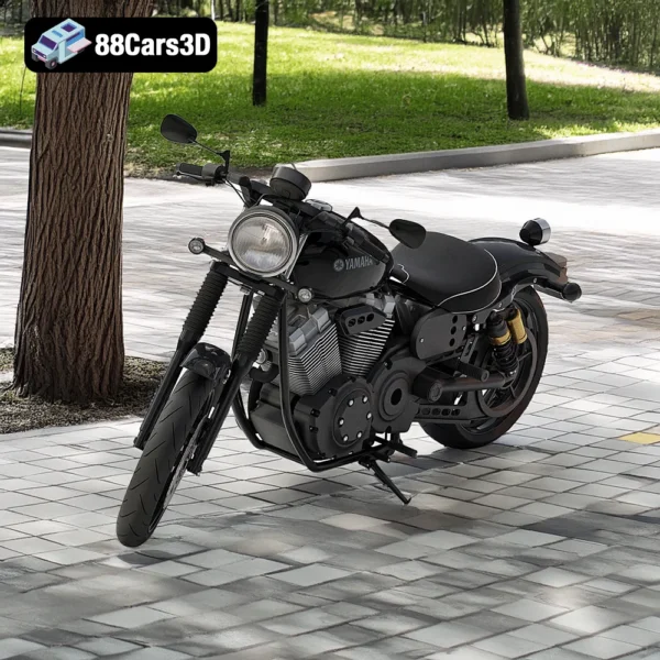 Yamaha 950R Black – Classic Performance Motorcycle 3D Model