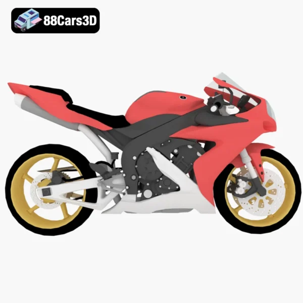 Yamaha YZF-R1 2008 by Andre-005 Yamaha YZF-R1 Supersport 3D Model