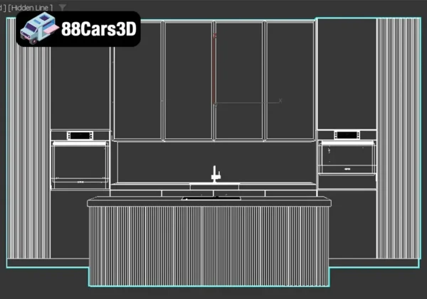 Cabinet Kitchen 26 Modern Modular Kitchen Cabinetry 3D Model