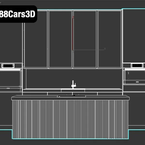 Cabinet Kitchen 26 Modern Modular Kitchen Cabinetry 3D Model