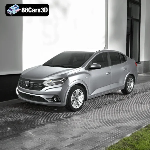 dacia logan 2021 3d model5 Dacia Logan 2021 – Modern Compact Sedan 3D Model