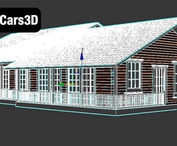 (2021) Log House – Traditional Timber Cabin 3D Model