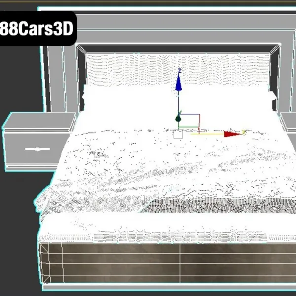 Bed matser-2025-Model 901 – Modern Upholstered Bed 3D Model