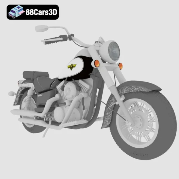 Kawasaki VN (Vulcan) Cruiser 3D Model
