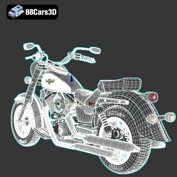 Kawasaki VN (Vulcan) Cruiser 3D Model