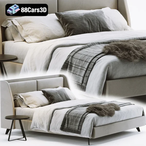 Sofa & Chair Company Enzo Bed – Contemporary Upholstered Bed 3D Model
