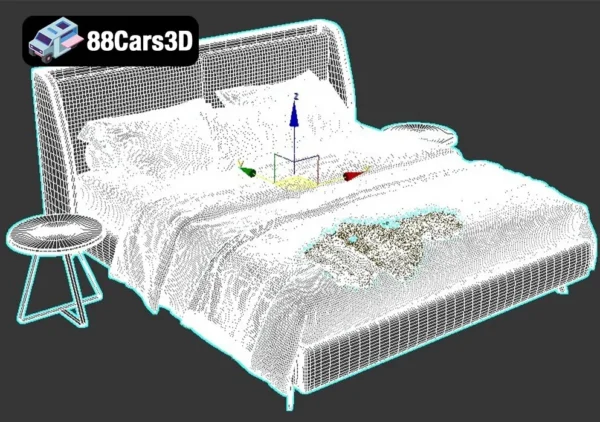 Sofa & Chair Company Enzo Bed – Contemporary Upholstered Bed 3D Model