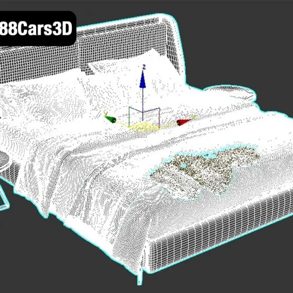 Sofa & Chair Company Enzo Bed – Contemporary Upholstered Bed 3D Model