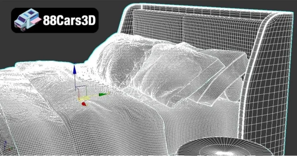 Sofa & Chair Company Enzo Bed – Contemporary Upholstered Bed 3D Model