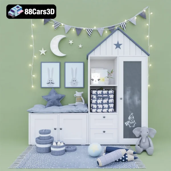 render_KGZ03_001 Kids Game Zone 03 – Indoor Children’s Play Area 3D Model