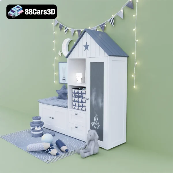 render_KGZ03_003 Kids Game Zone 03 – Indoor Children’s Play Area 3D Model