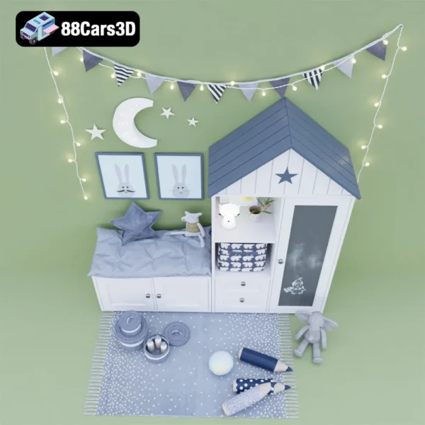 render_KGZ03_004 Kids Game Zone 03 – Indoor Children’s Play Area 3D Model