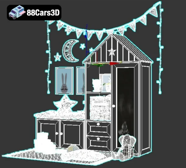 render_KGZ03_005 Kids Game Zone 03 – Indoor Children’s Play Area 3D Model