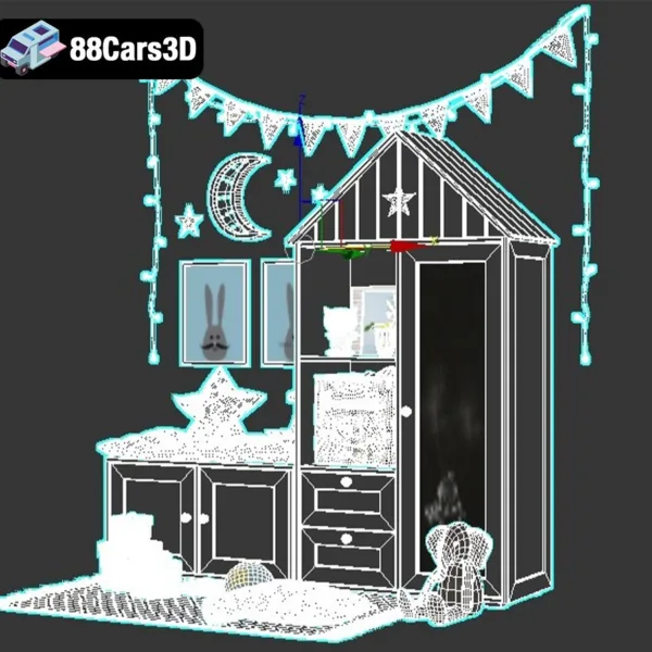 render_KGZ03_005 Kids Game Zone 03 – Indoor Children’s Play Area 3D Model