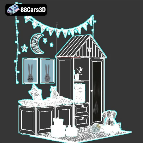 render_KGZ03_006 Kids Game Zone 03 – Indoor Children’s Play Area 3D Model